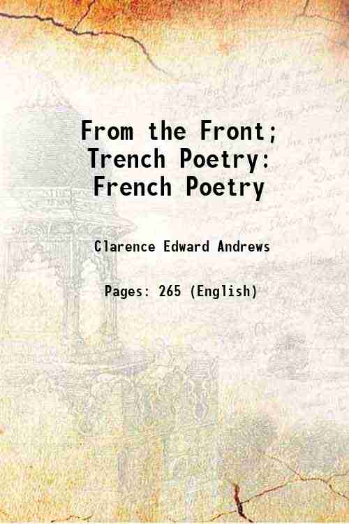 From the Front; Trench Poetry: French Poetry 