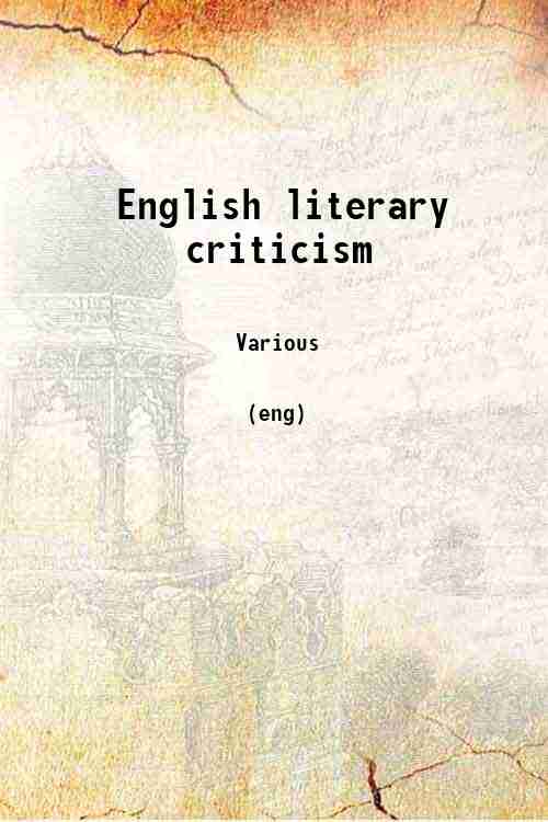 English literary criticism 