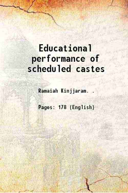 Educational performance of scheduled castes 