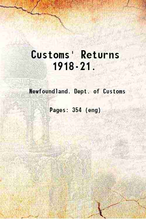 Customs' Returns   1918-21. 