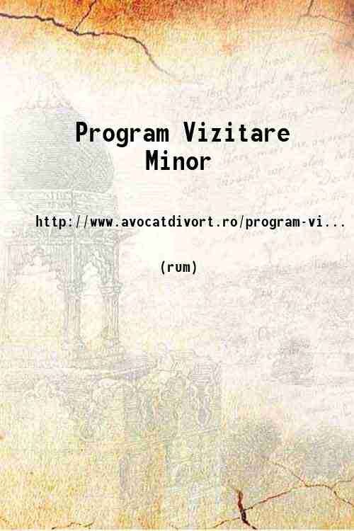 Program Vizitare Minor 