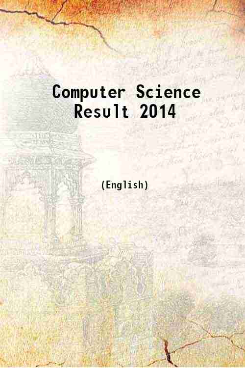 Computer Science Result 2014 