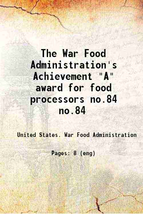 The War Food Administration's Achievement 