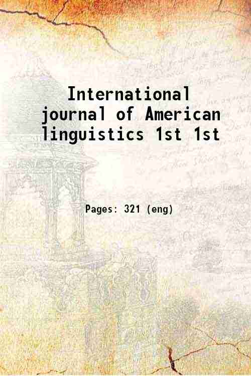 International journal of American linguistics