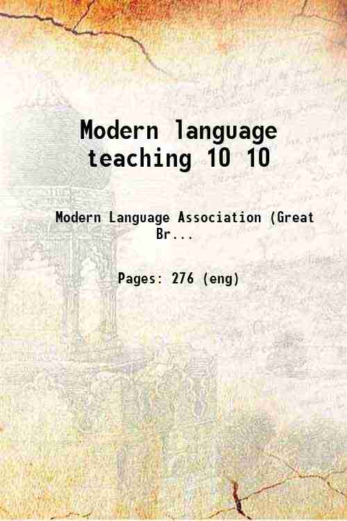 Modern language teaching 10 10