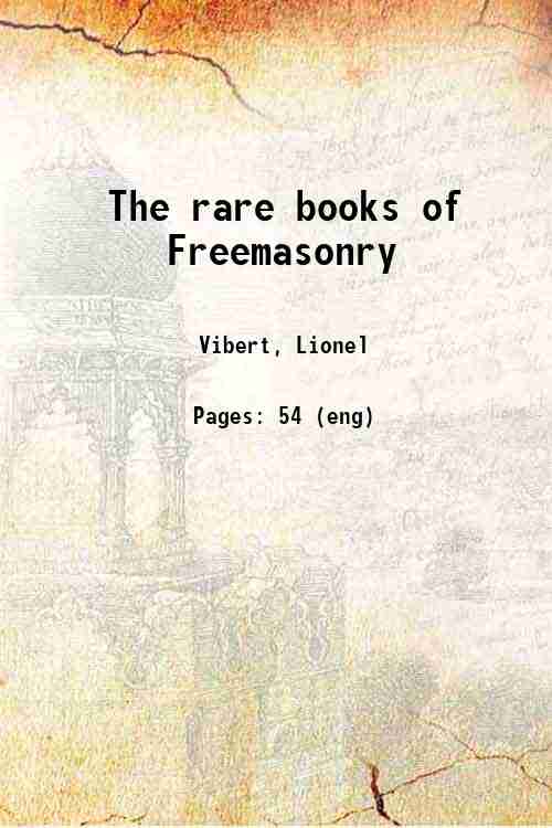 The rare books of Freemasonry