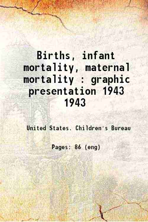 Births, infant mortality, maternal mortality : graphic presentation 1943 1943
