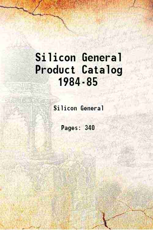 Silicon General Product Catalog 1984-85 