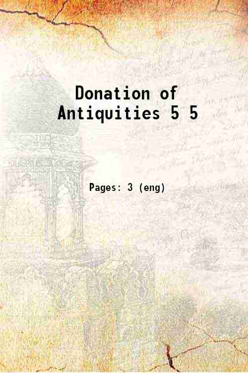 Donation of Antiquities 5 5