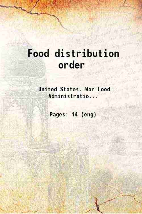Food distribution order 