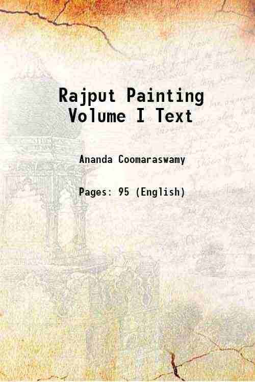 Rajput Painting Volume I Text