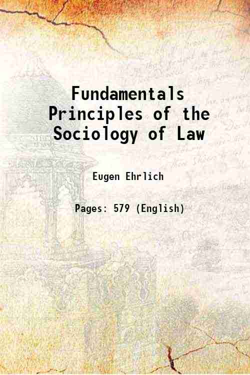 Fundamentals Principles of the Sociology of Law