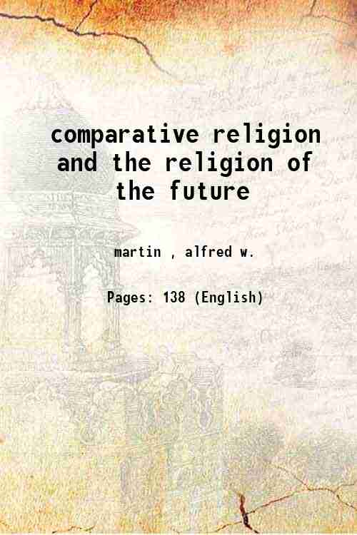 comparative religion and the religion of the future 