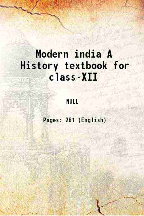 Modern india A History textbook for class-XII 