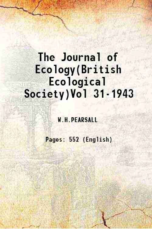 The Journal of Ecology(British Ecological Society)Vol 31-1943 