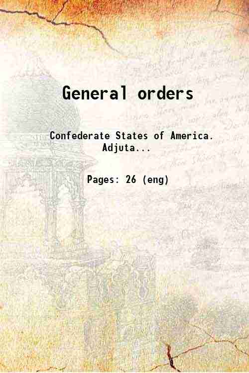 General orders 