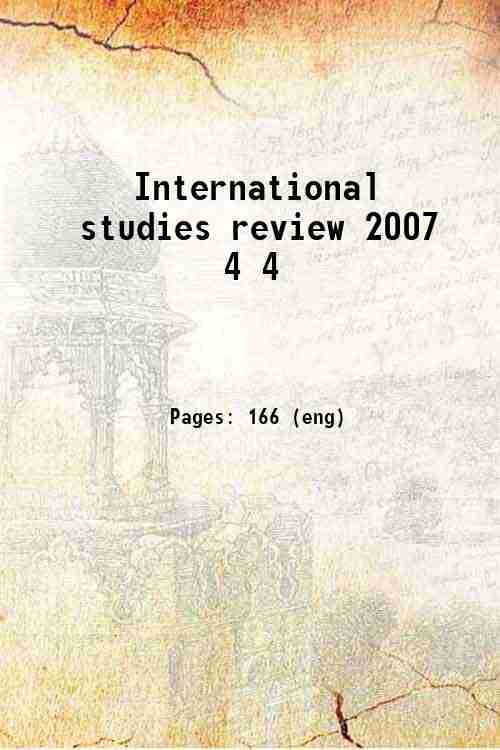 International studies review 2007 4 4