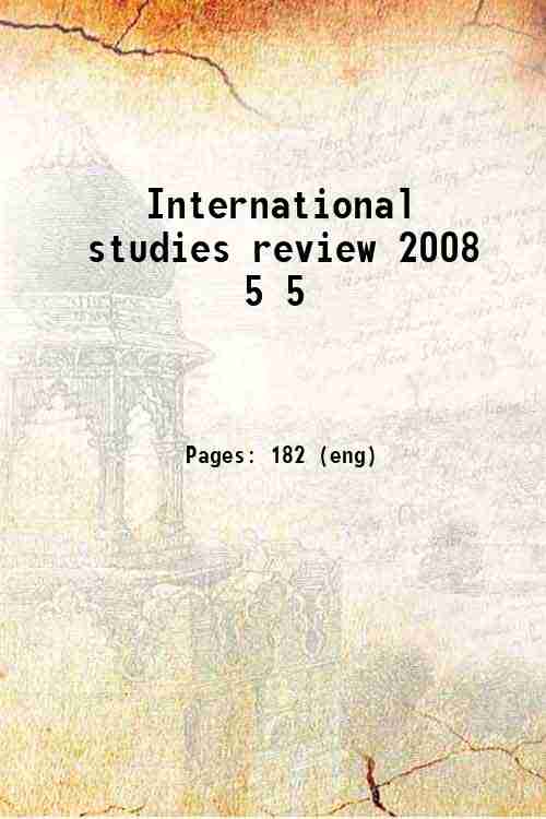 International studies review 2008 5 5