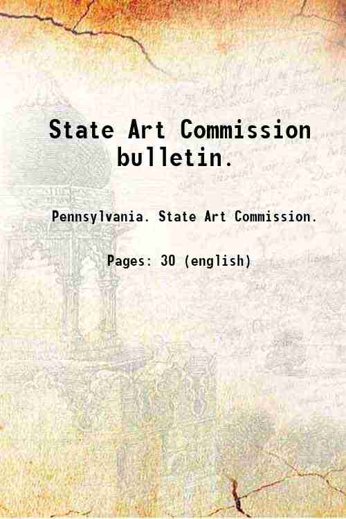 State Art Commission bulletin. 