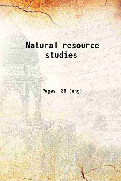 Natural resource studies 