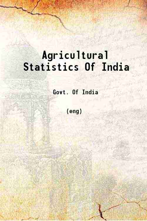 Agricultural Statistics Of India 