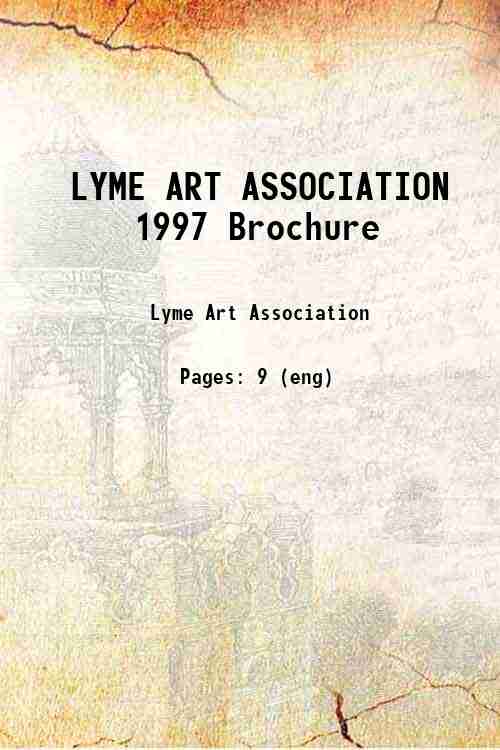 LYME ART ASSOCIATION 1997 Brochure 