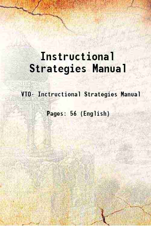 Instructional Strategies Manual 