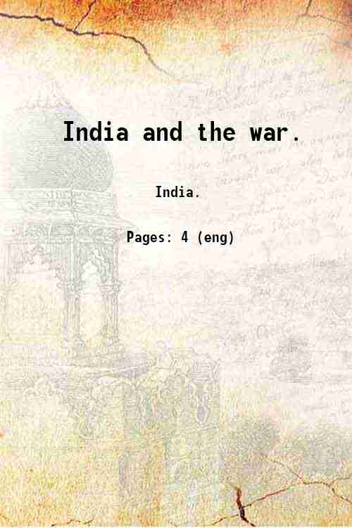 India and the war. 