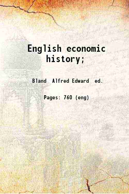 English economic history; 