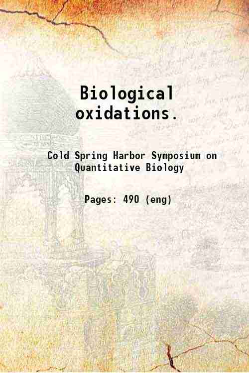 Biological oxidations. 