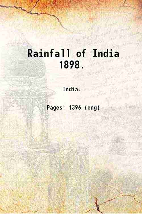 Rainfall of India   1898. 