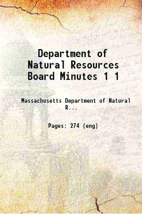 Department of Natural Resources Board Minutes 1 1
