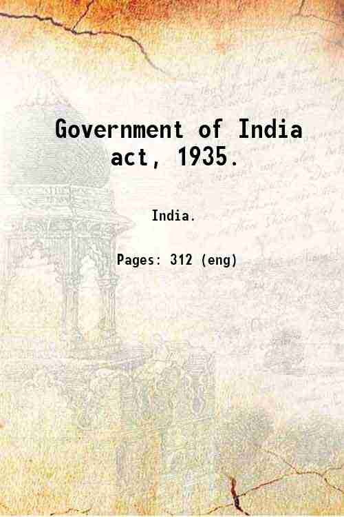 Government of India act, 1935. 