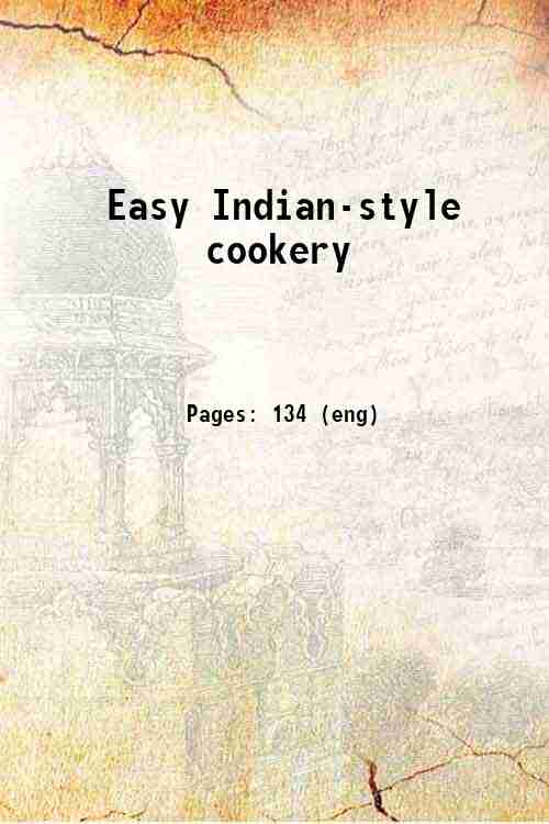 Easy Indian-style cookery 