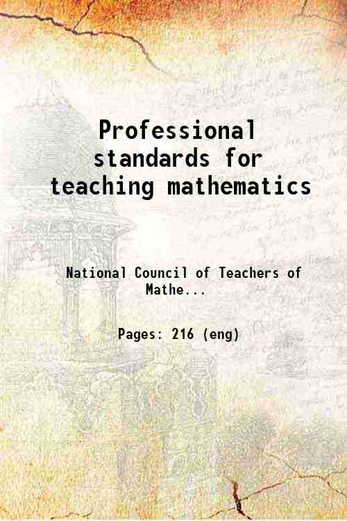 Professional standards for teaching mathematics 