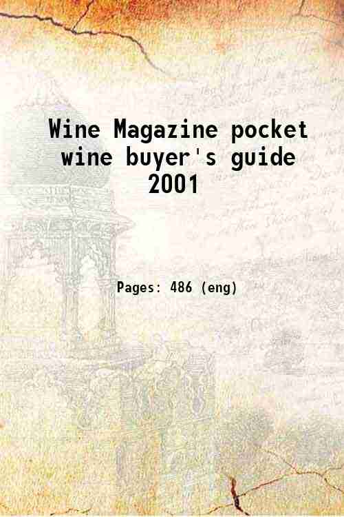 Wine Magazine pocket wine buyer's guide 2001